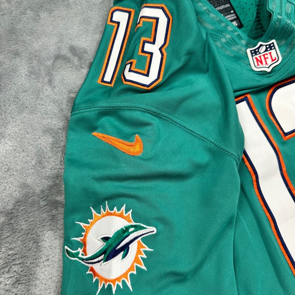 Nike Miami Dolphins Dan Marino 13 Stitched NFL Jersey Teal Mens 48 XL - Picture 8 of 12